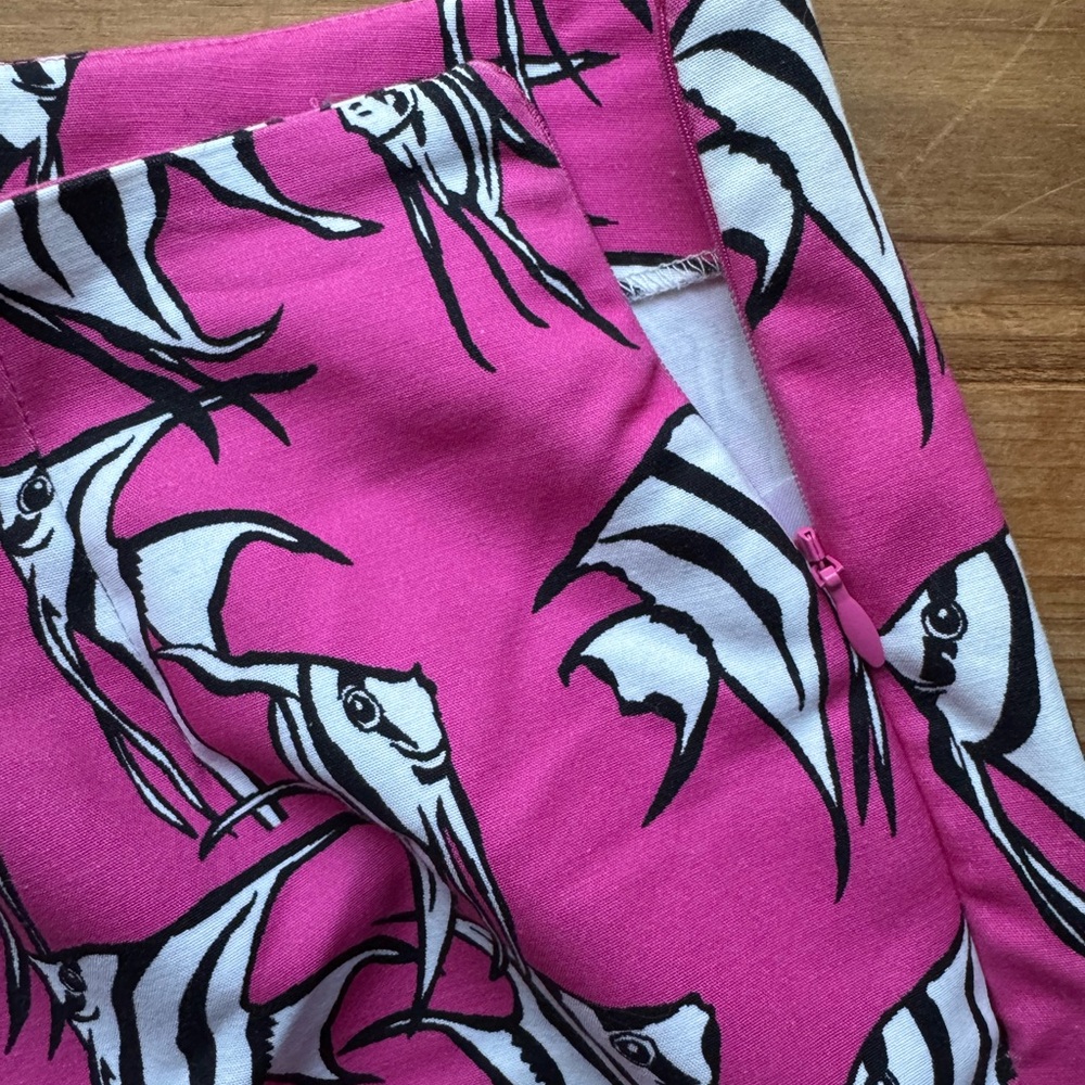 NWT Tyler Boe Pink and White Fish Pants Leggings 6 New $178 - Picture 6 of 7